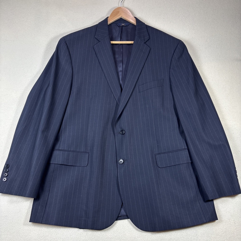 BROOKS BROTHERS 346 Men's Navy Blue Pin Striped Sport Coat Blazer‎ Jacket Sz 46R